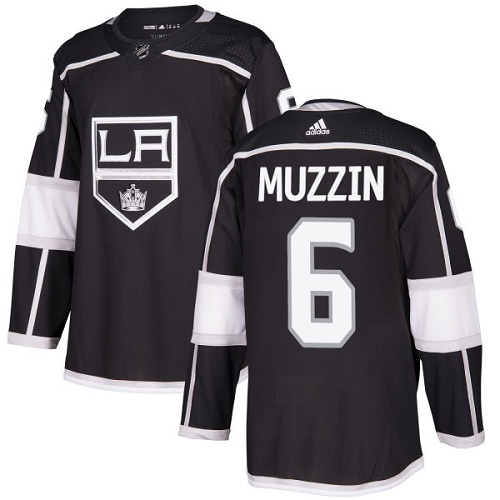 Adidas Men Los Angeles Kings #6 Jake Muzzin Black Home Authentic Stitched NHL Jersey->los angeles kings->NHL Jersey
